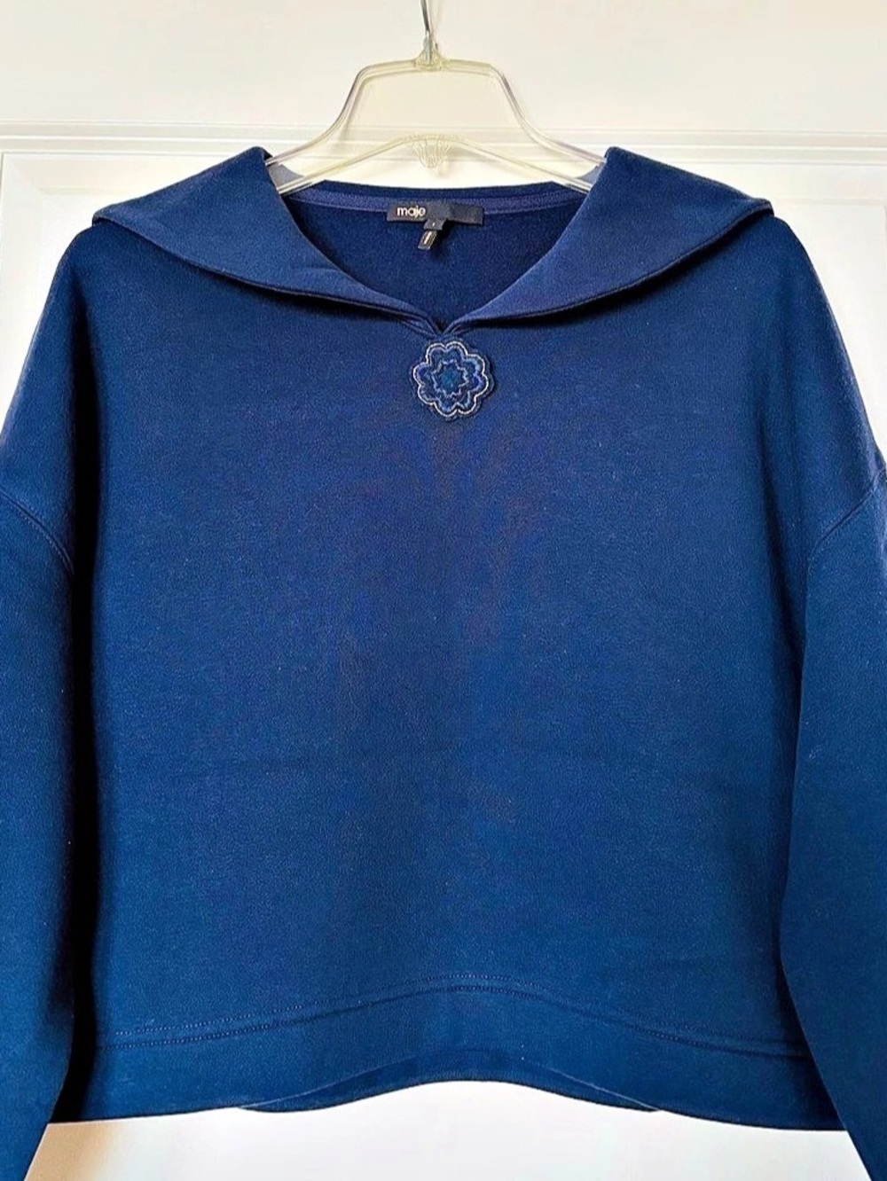 Maje Sweatshirt Navy Blue Size 1